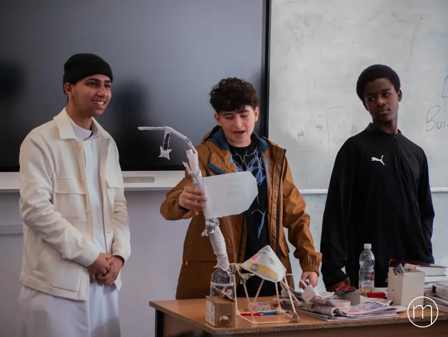 Young people taking part in a group discussion