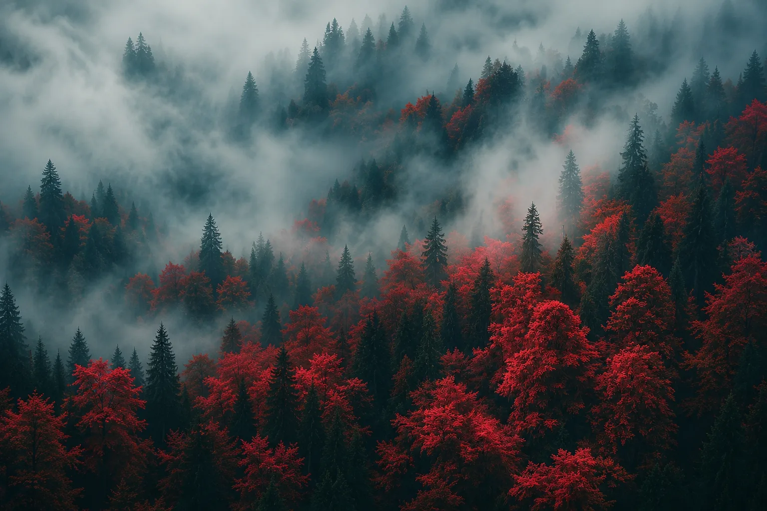 Misty forest setting for The Summer Camp trailer