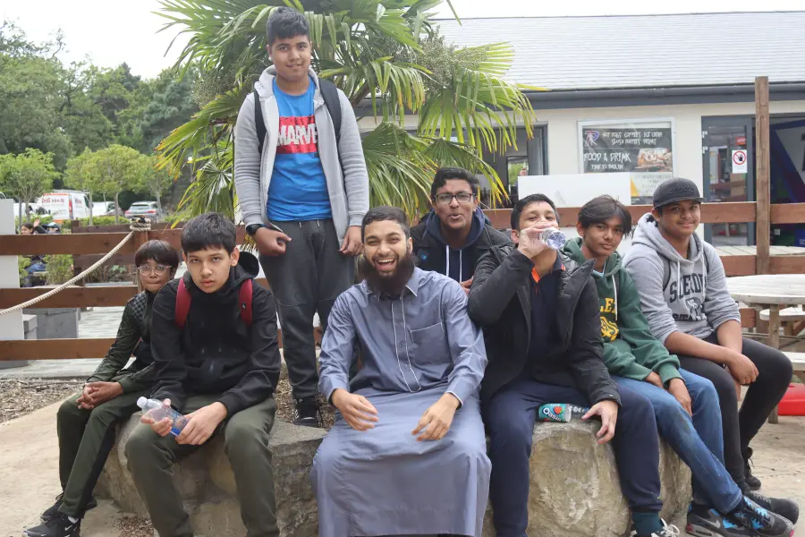 A group of young Muslims enjoying time together