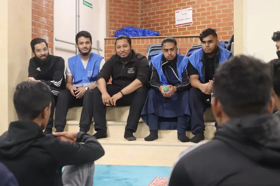 An Islamic reminder being delivered during the Youth Scheme