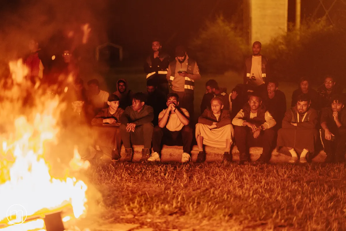 Summer Camp 2022 campfire gathering